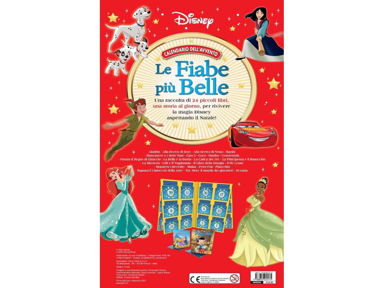 Libro walt disney fiabe collection calendario dell'avvento