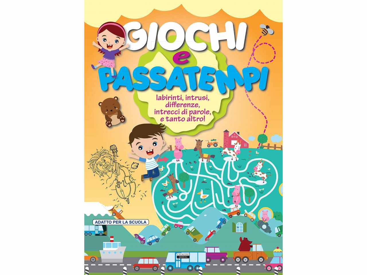 Libro per ragazzi - giochi e passatempi giallo