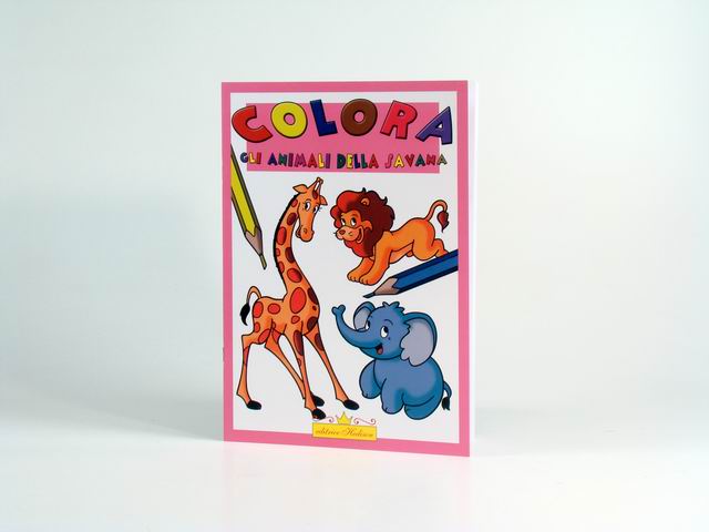 Libro colora animali della savana