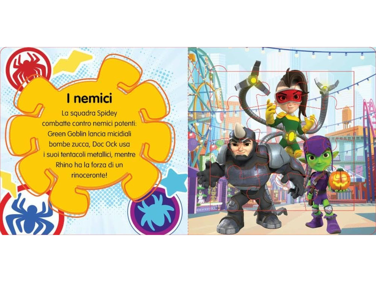 Libro walt disney marvel maxi puzzle spidey e i suoi amici