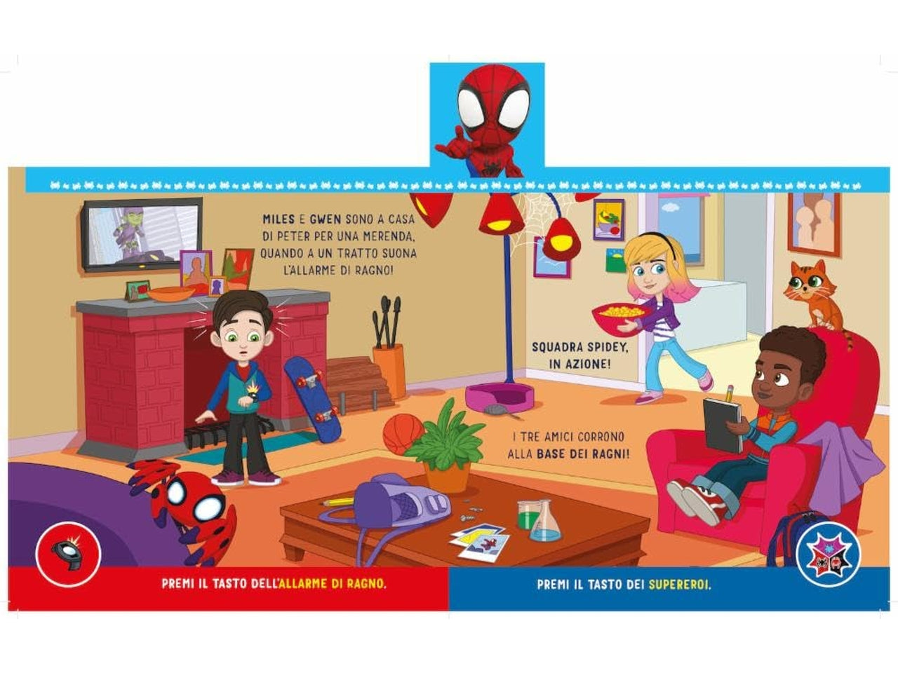 Libro walt disney marvel premi e ascolta spidey e i suoi amici