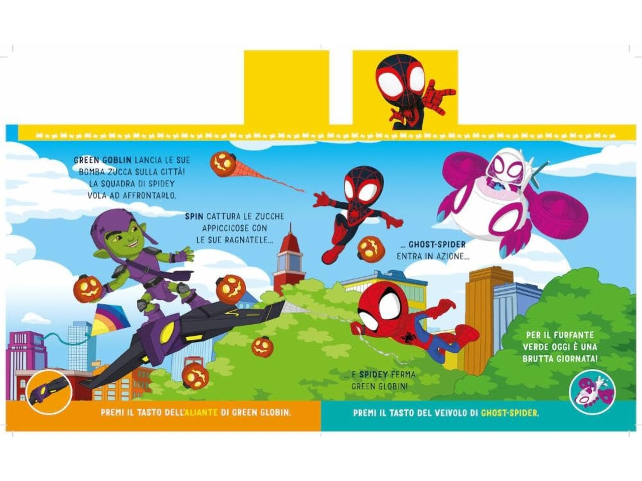 Libro walt disney marvel premi e ascolta spidey e i suoi amici