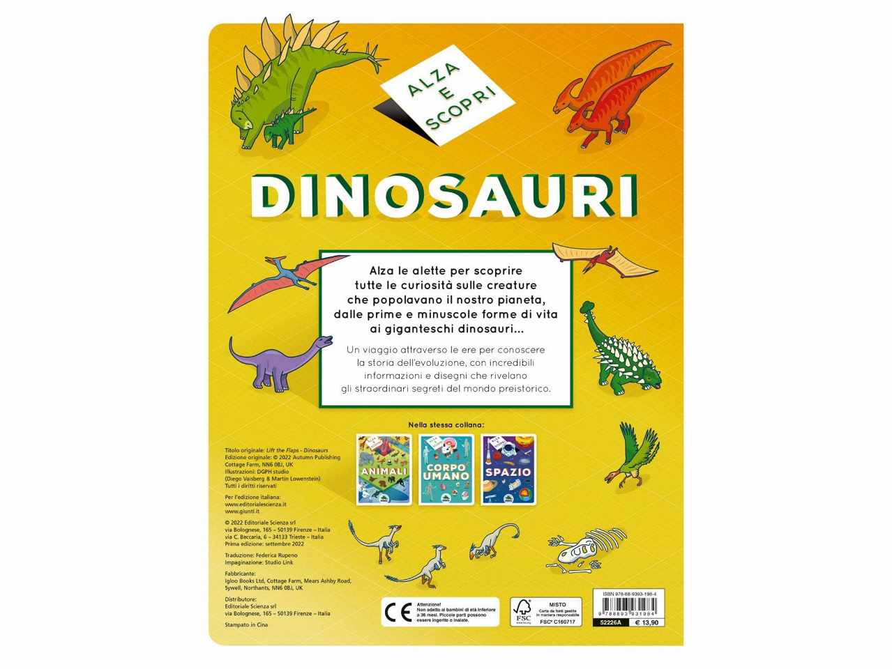 Libro alza e scopri dinosauri