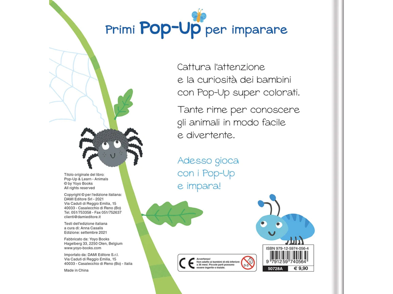 Libro dami editore primi pop-up per imparare animali