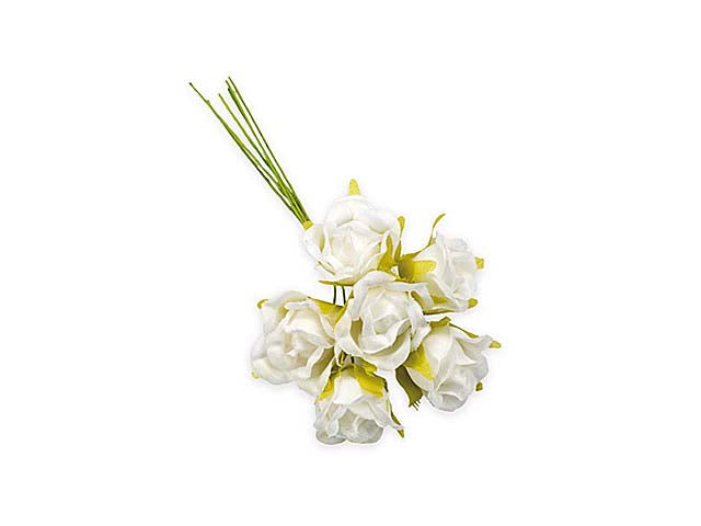 Rosellina piccola bianco 6 pezzi fb4821-01