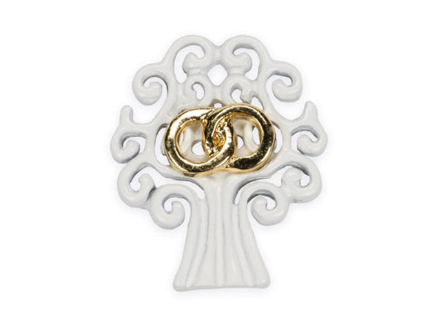 Appl.albero bianco c/anelli a2329