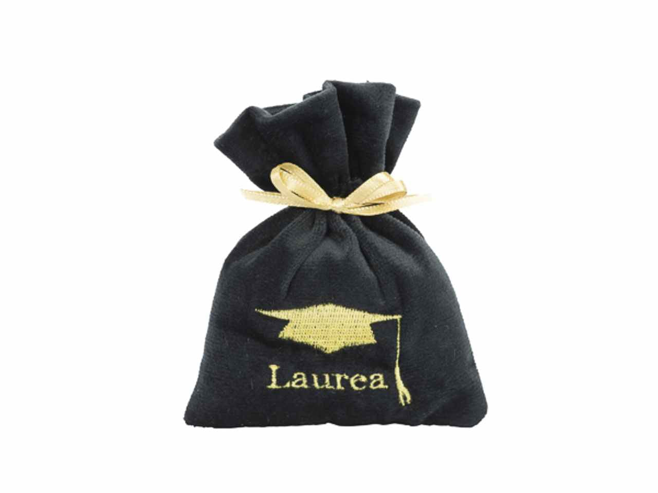 Sacchetto laurea ricamato* nero a2642-00