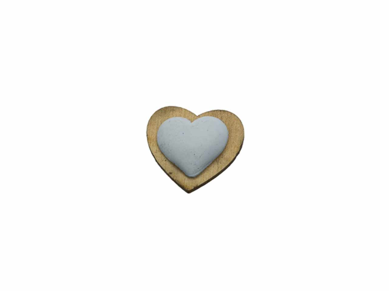 Appl.cuore gesso su legno cel. a2645-04