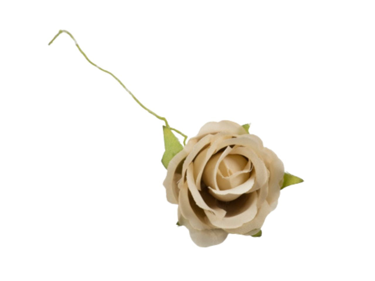 Fiore bocciolo di rosa colore beige 36 pezzi