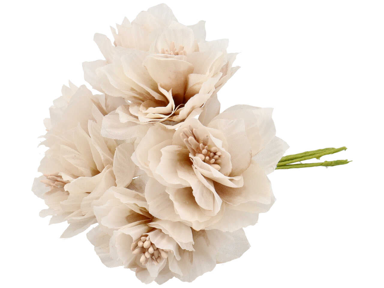 Fiore di dalia con pistilli colore beige 36 pezzi