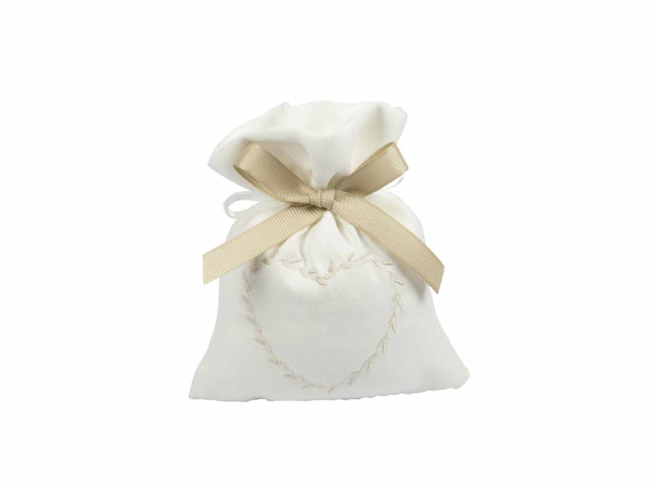 Sacchetto ricamato con cuore