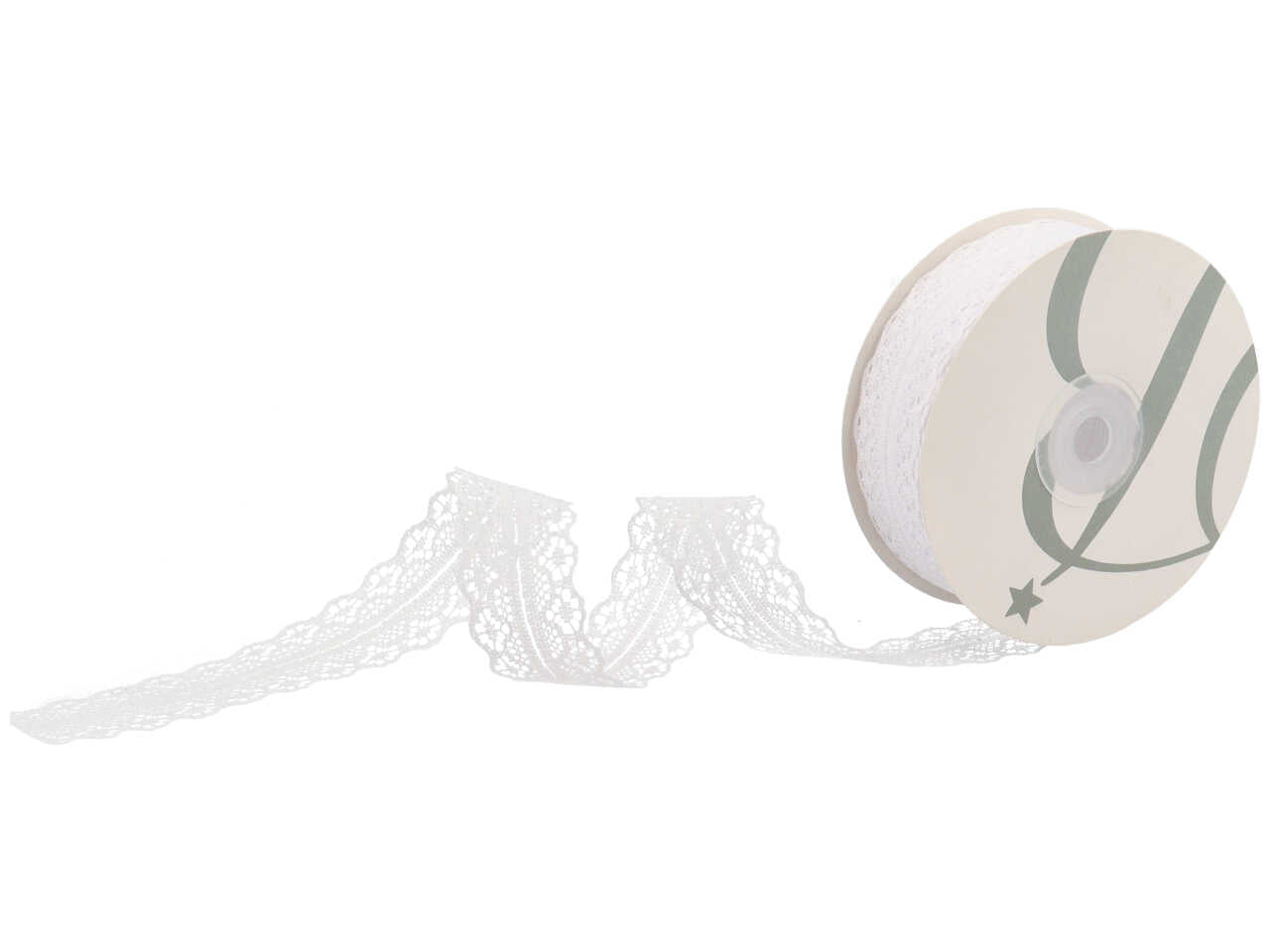 Nastro in pizzo colore bianco 30mmx25mt