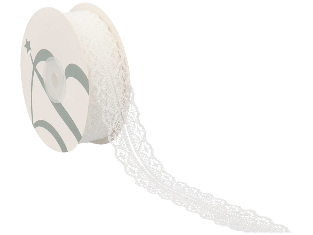 Nastro in pizzo colore panna 30mmx25mt
