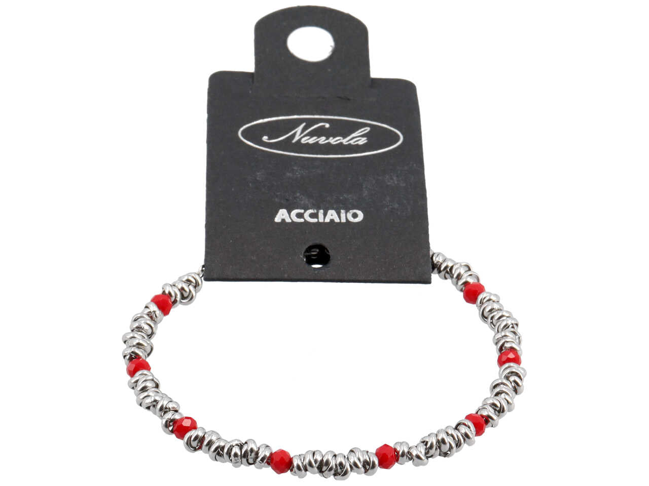 Bracciale nodini con sfere alternate colorate