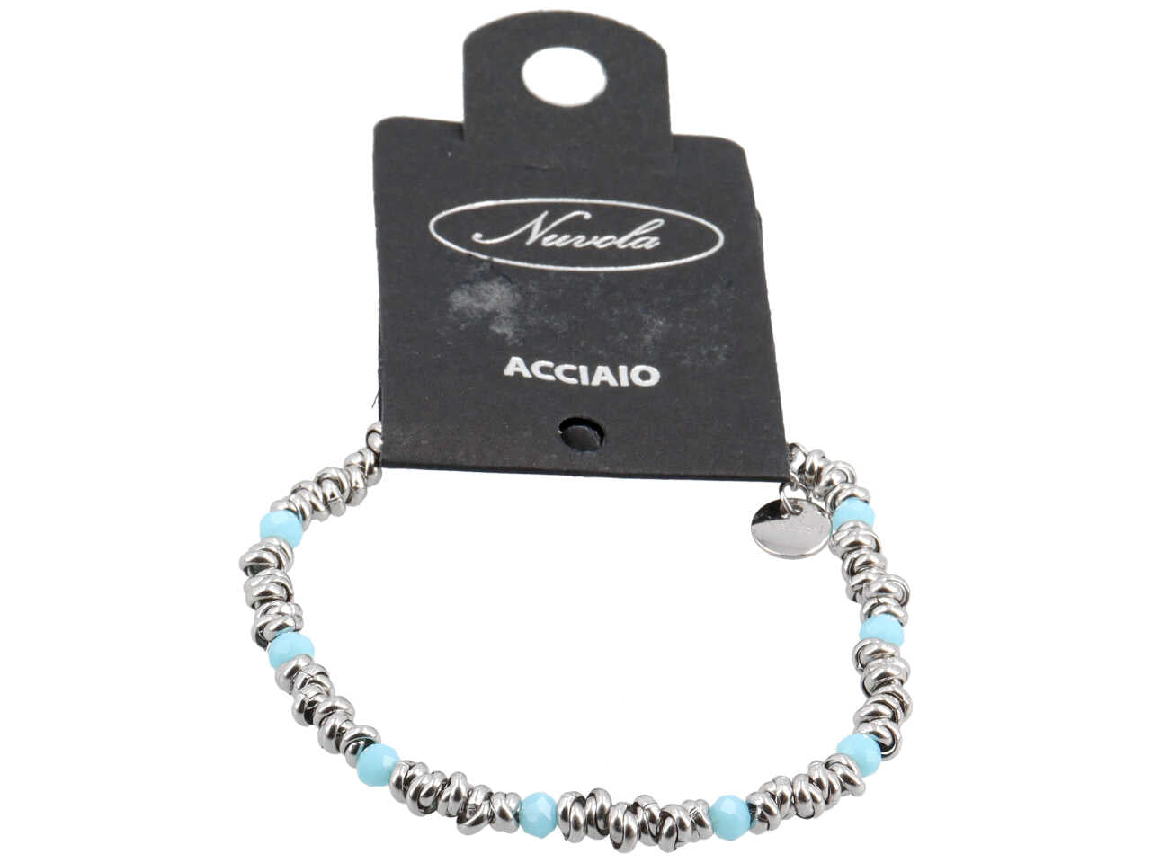 Bracciale nodini con sfere alternate colorate