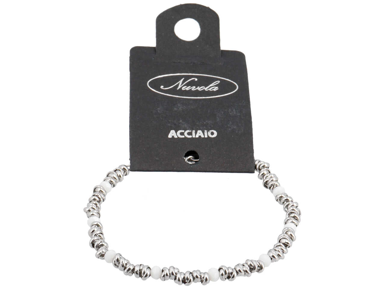 Bracciale nodini con sfere alternate colorate
