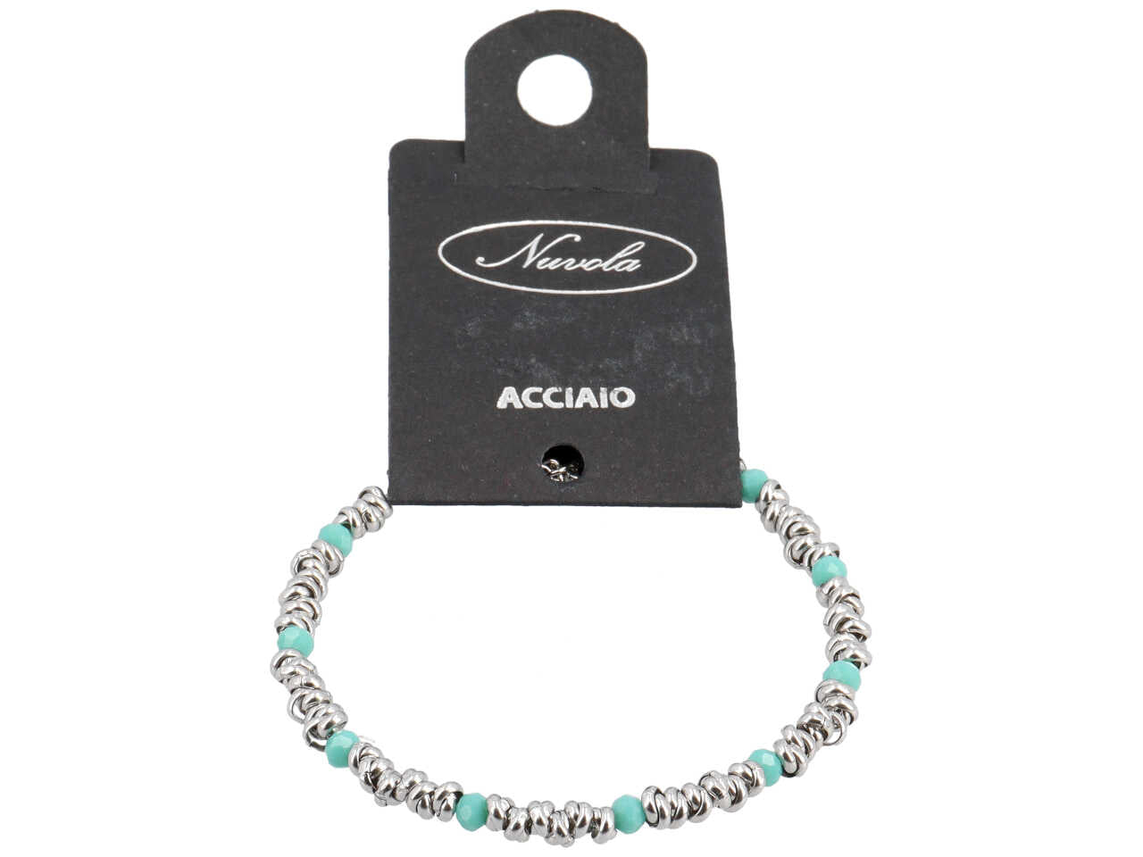 Bracciale nodini con sfere alternate colorate