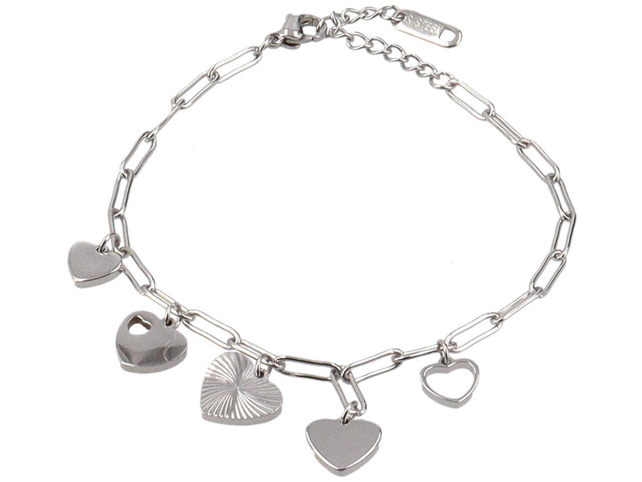Bracciale con charme cuori