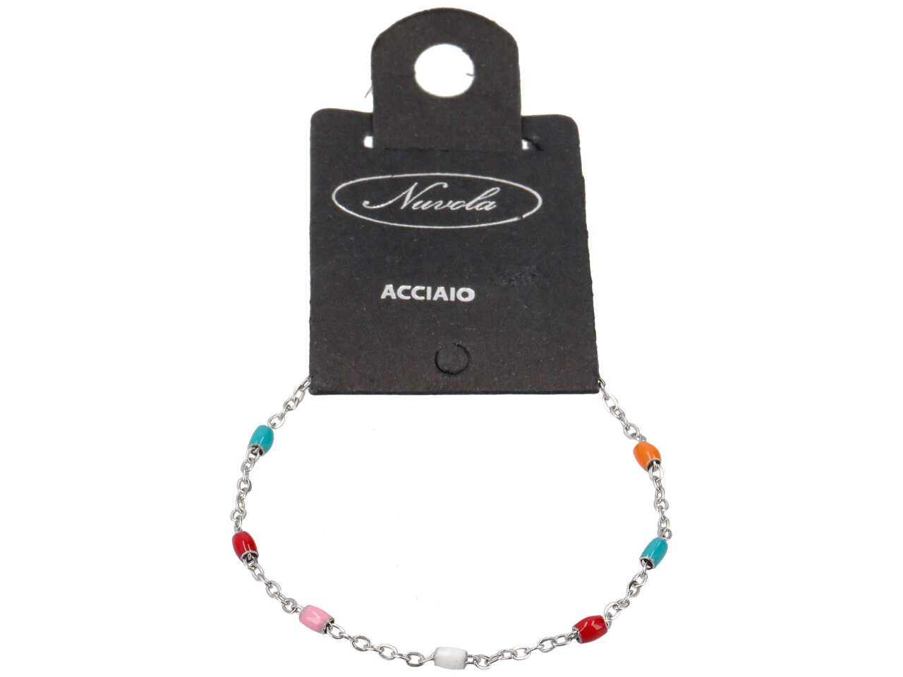 Bracciale con barilotti colorati