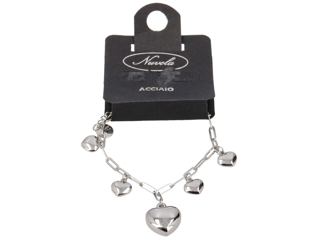 Bracciale con 5 cuori bombati