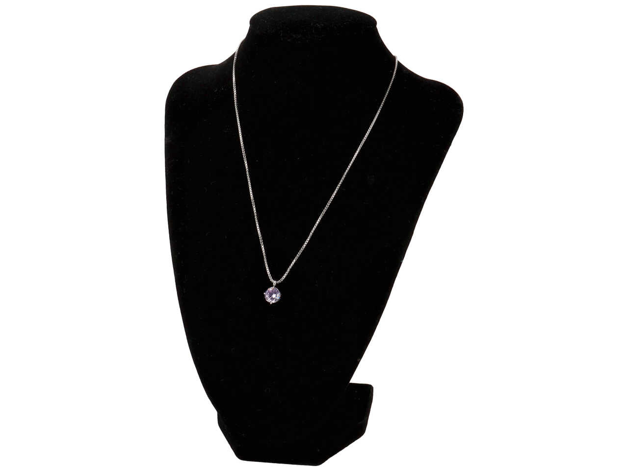 Collana in acciaio con punto luce grande