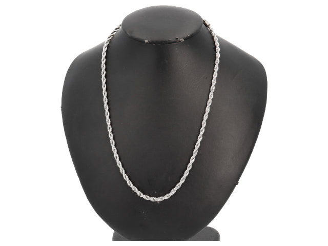Collana intrecciato acciaio iii misura