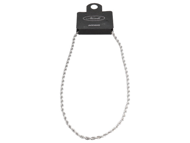 Collana intrecciato acciaio iii misura