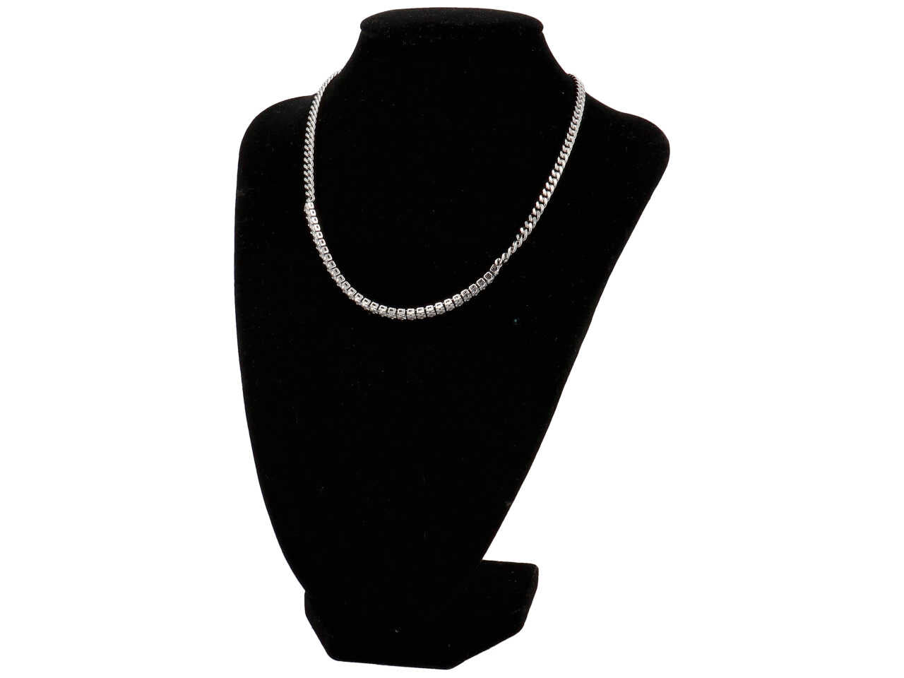 Collana groumette con zirconi centrali