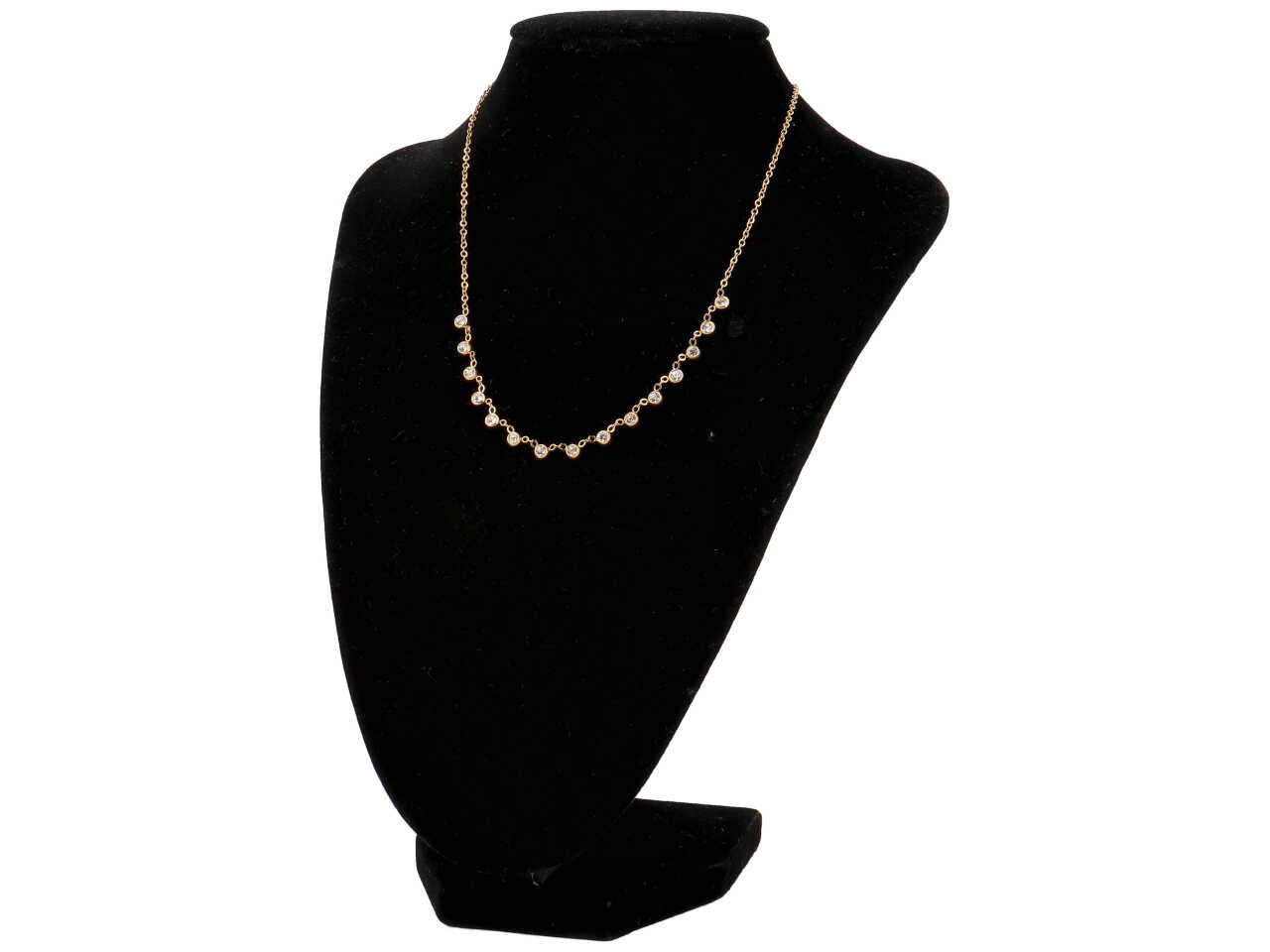 Collana oro con zirconi piccoli multicolor