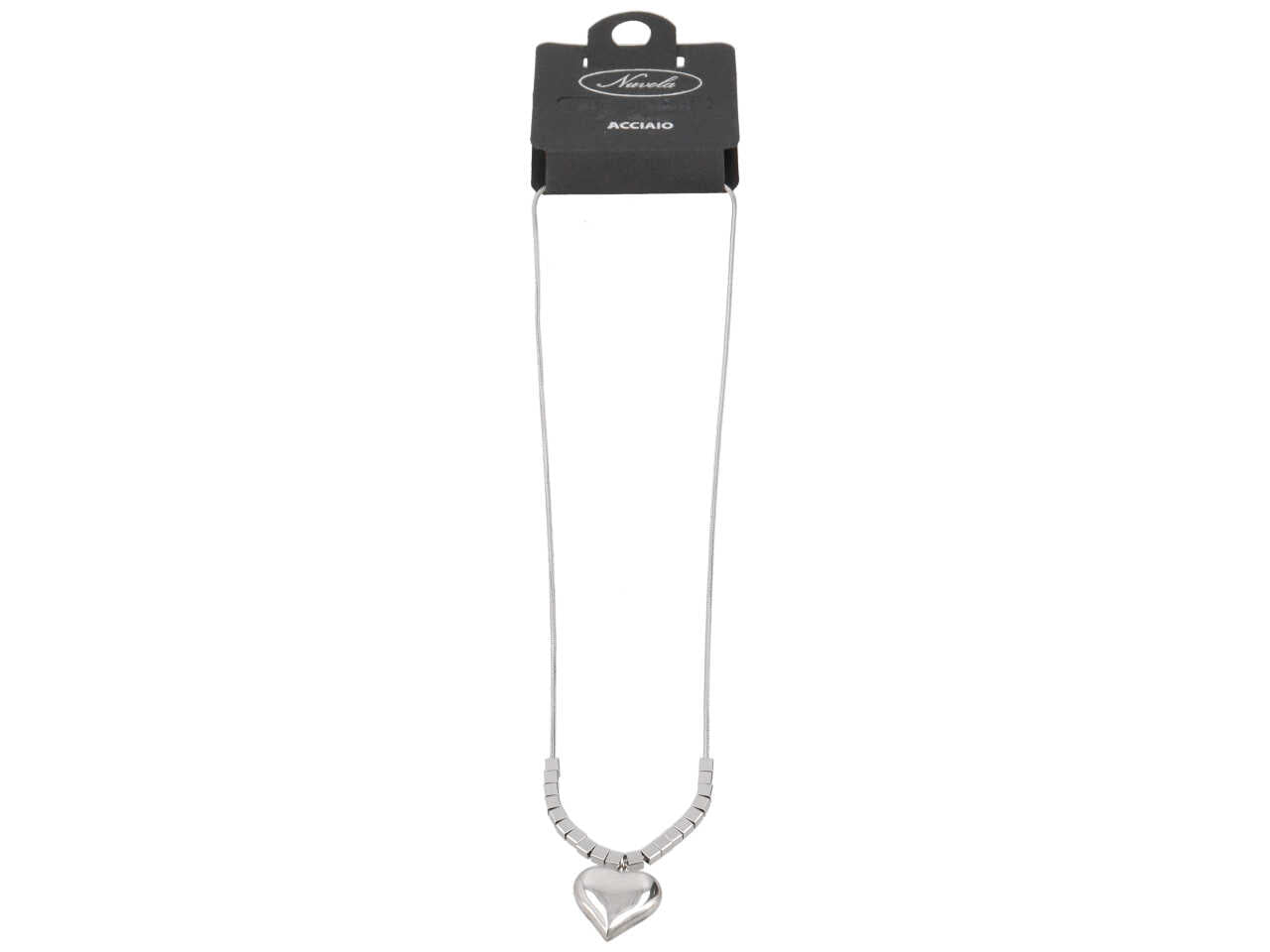 Collana con cubetti e ciondolo a forma di cuore 3d