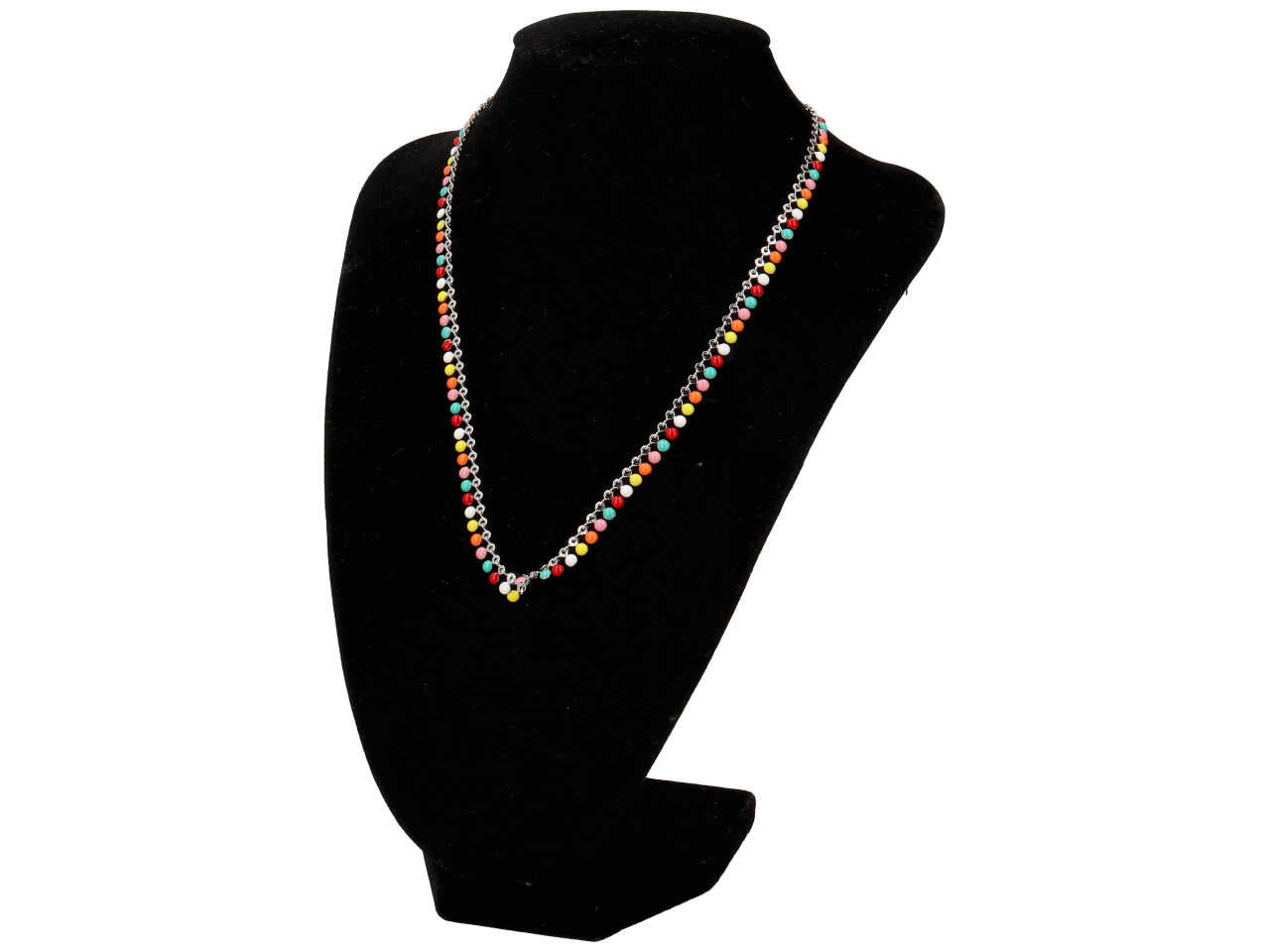 Collana con tondini multicolor