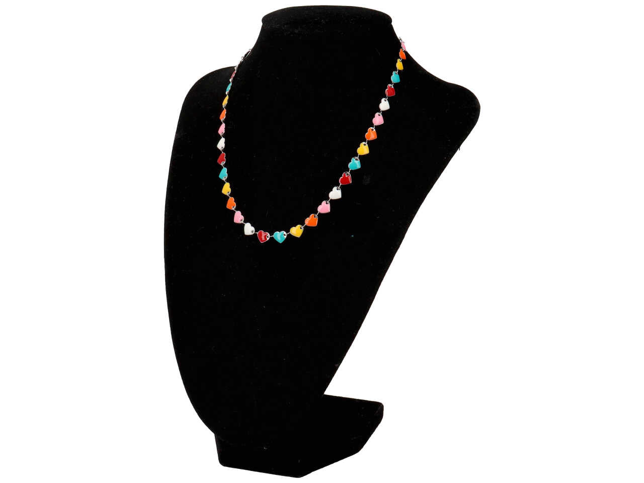 Collana con cuoricini multicolor