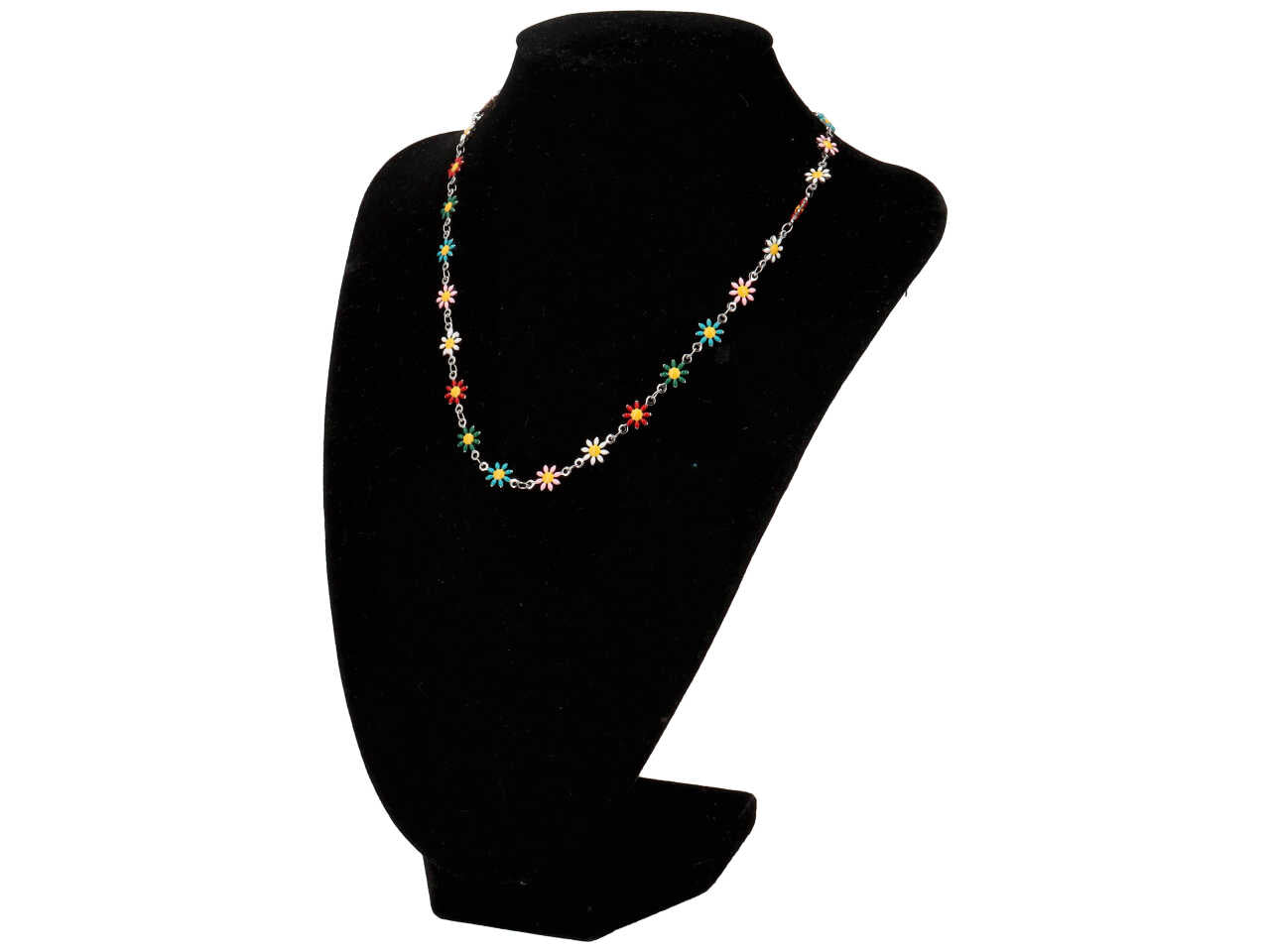 Collana con margherite colorate