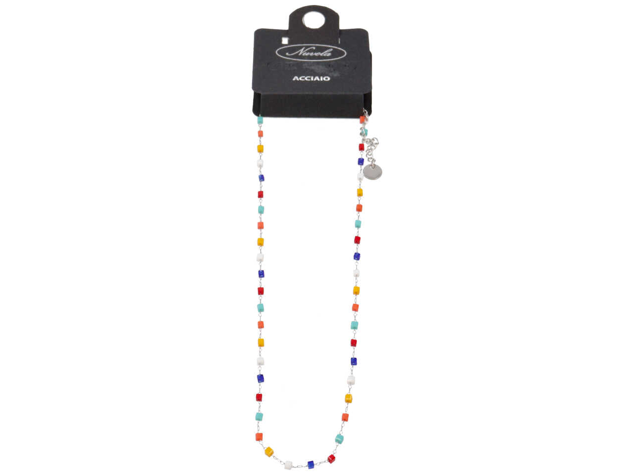 Collana con cubi multicolor