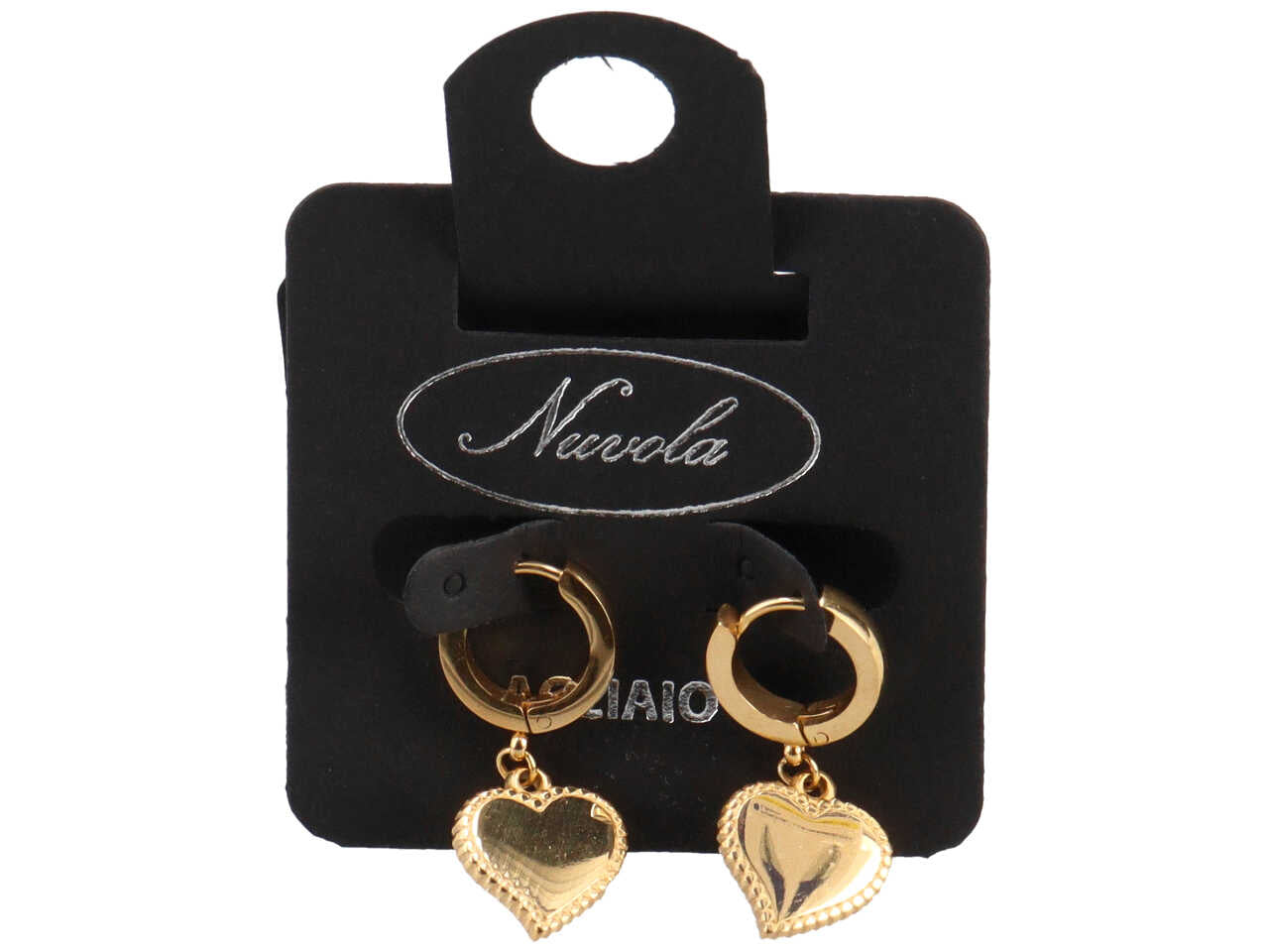 Cerchietto con cuore bordato oro