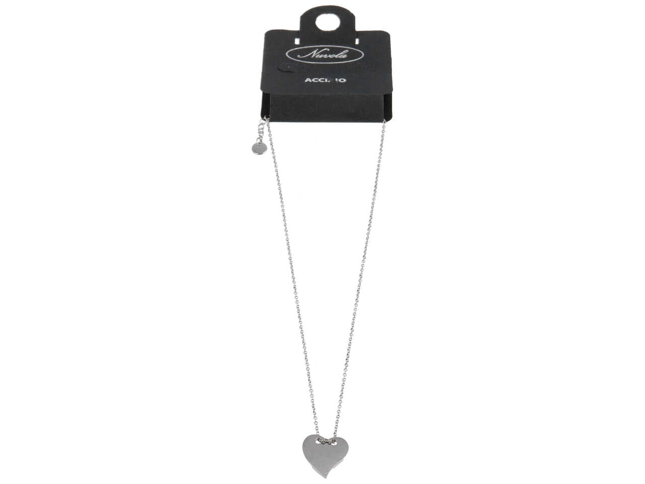 Collana a catenina con cuoricino storto e passante