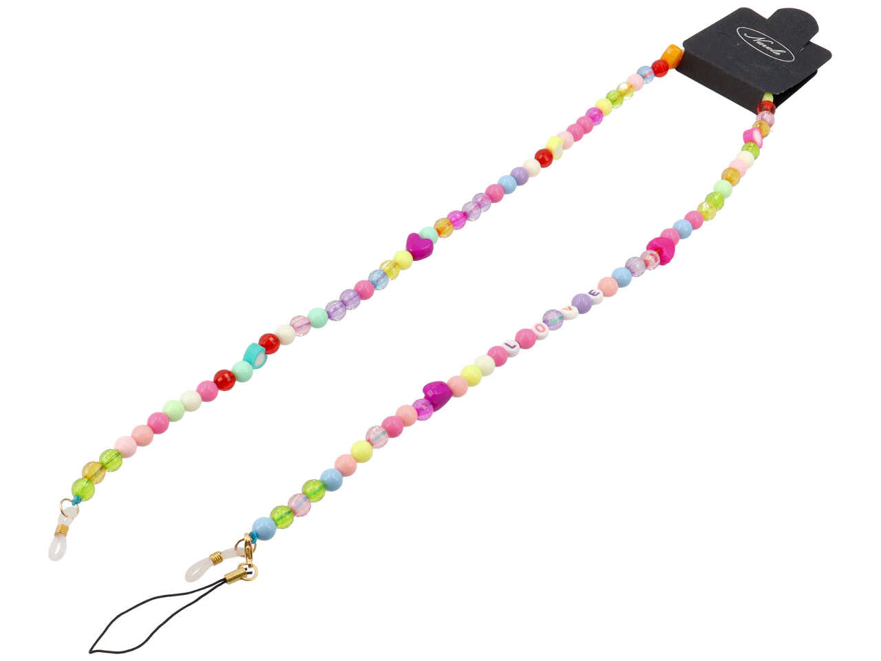 Laccio per occhiali e cellulare con stelle e cuori