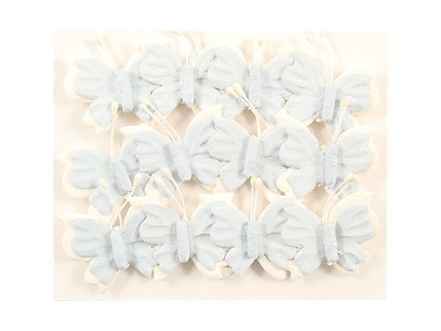 Farfalla 4cm 12 pezzi cielo adesiva 28016/cie