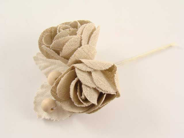 Mazzolino rosa c/bacca beige 27715/be