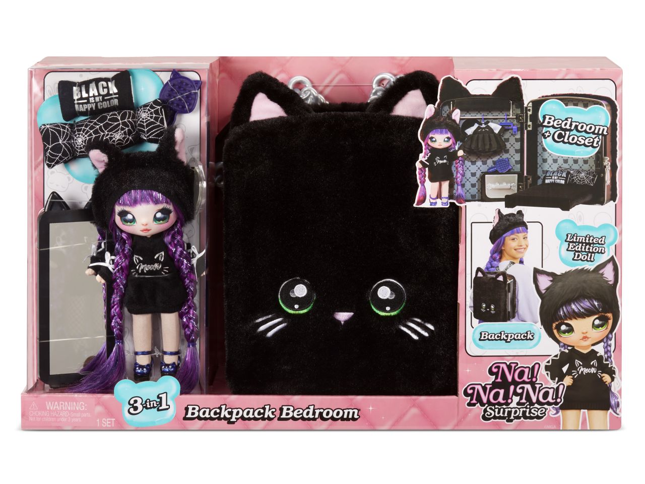 nanana surprise backpack playset con fashion doll
