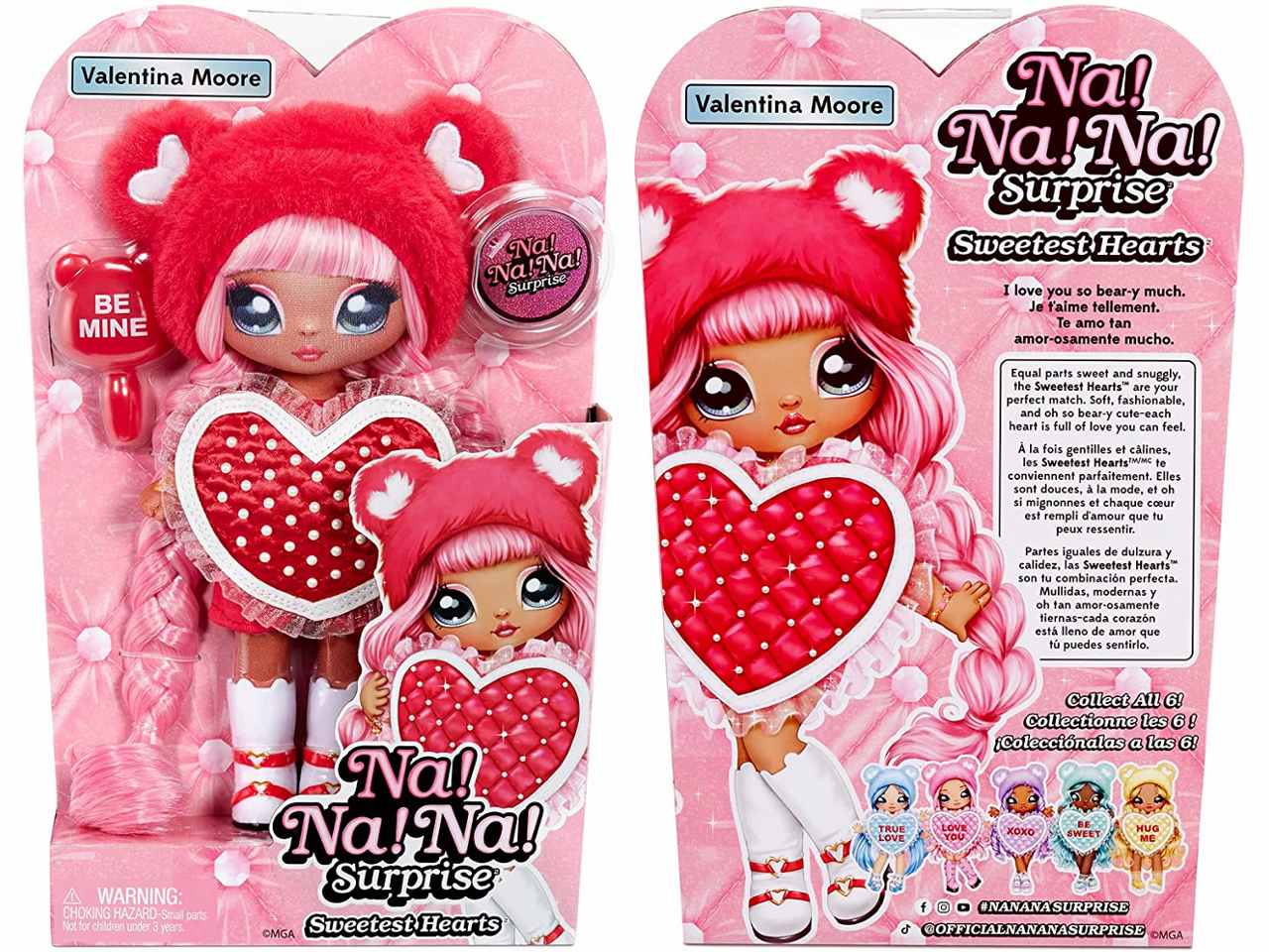 Nanana surprise red heart bear 581291