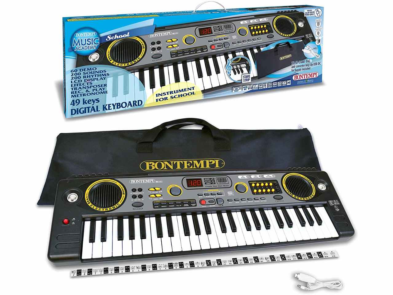 tastiera 49 tasti c/adattatore e usb 15 4920