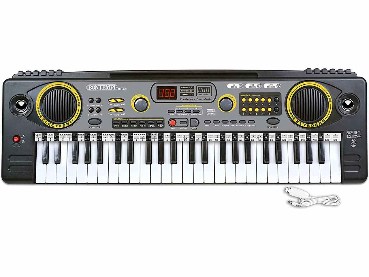 tastiera 49 tasti c/adattatore e usb 15 4920