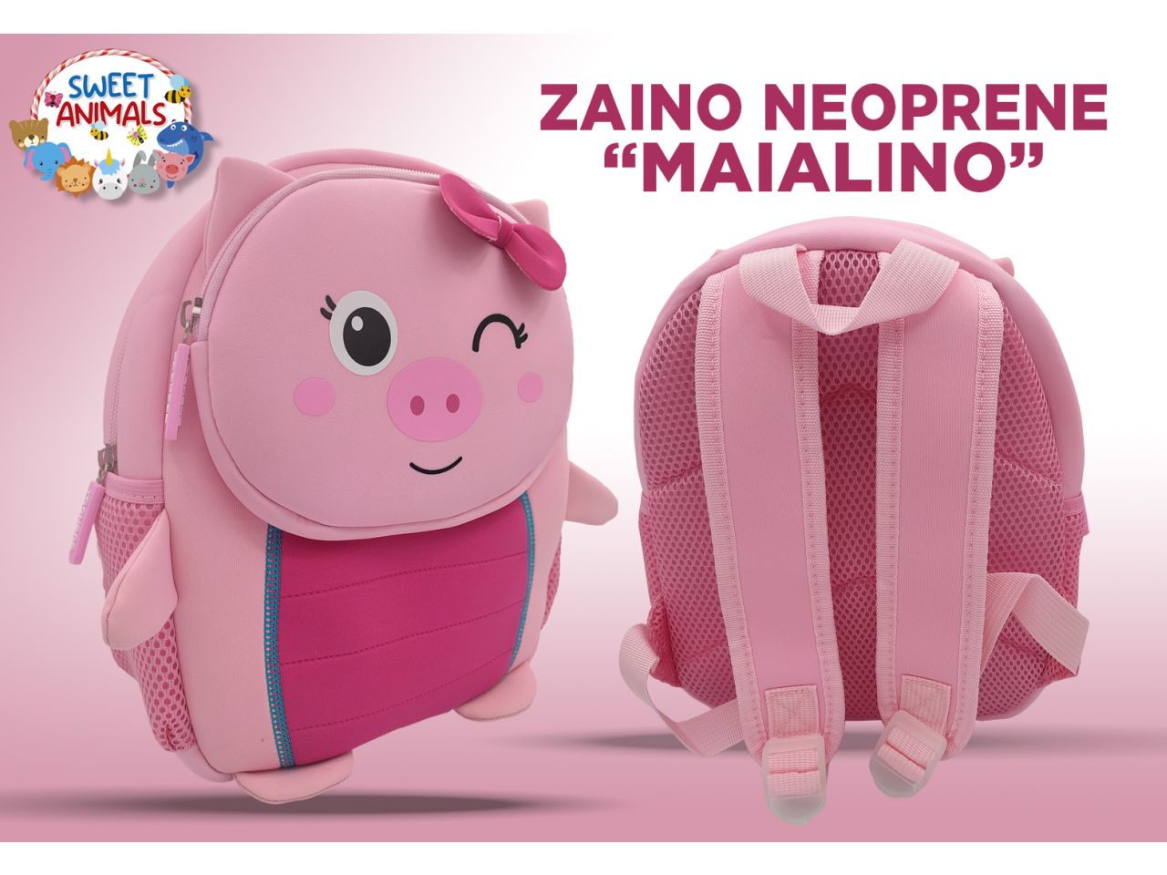 Zainetto piggy in neoprene 27cm