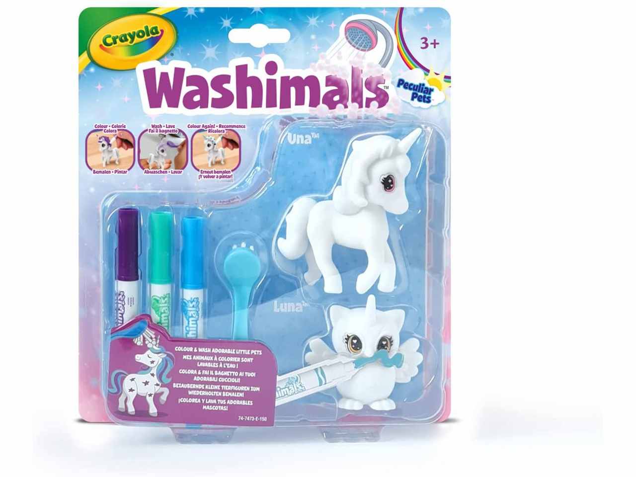 Washimals set ricarica unicorno&gufetto 74-7473