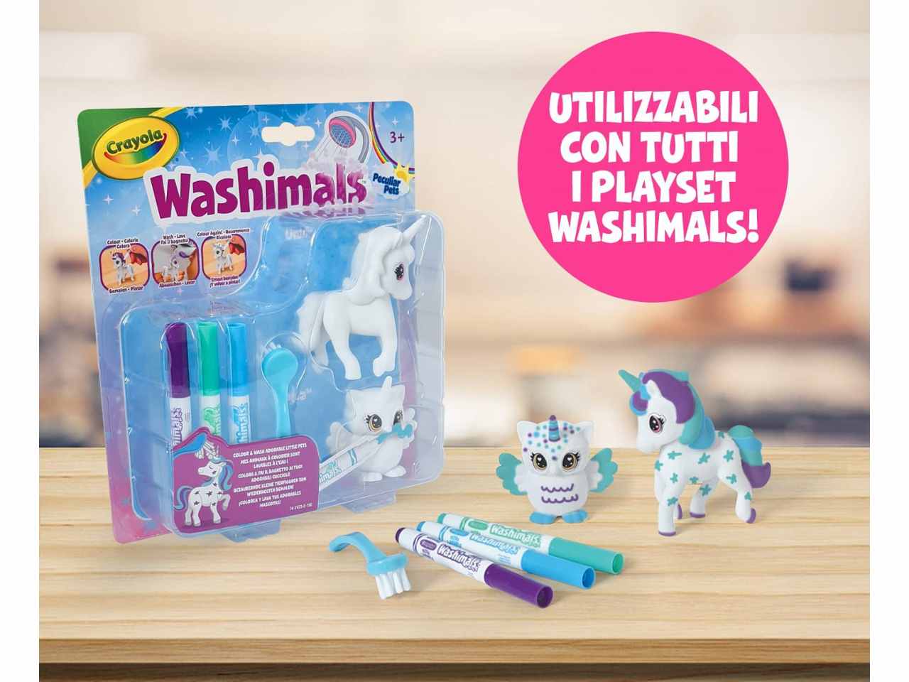 Washimals set ricarica unicorno&gufetto 74-7473