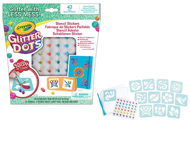 Glitter dots stencil adesivi 04-0802