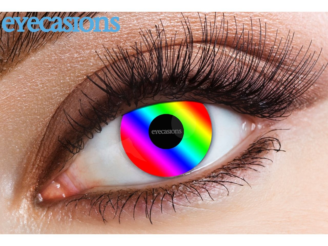 lenti a contatto giornaliere cosmetiche con effetti speciali rainbow