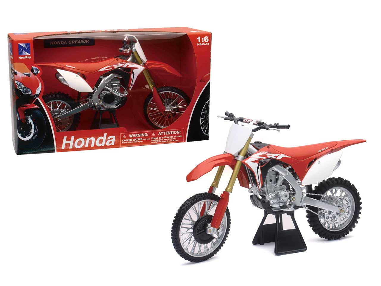 Honda scala 1:6 dirt bikes colori assortiti