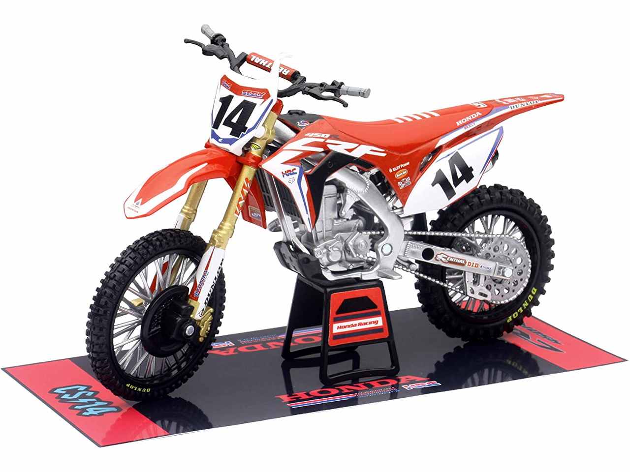 moto racing dirt bike 1:12 team honda 57933